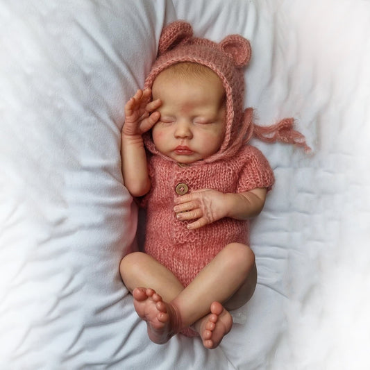 18 Inches Nora Sweet Sleeping Reborn Dolls Without Hair