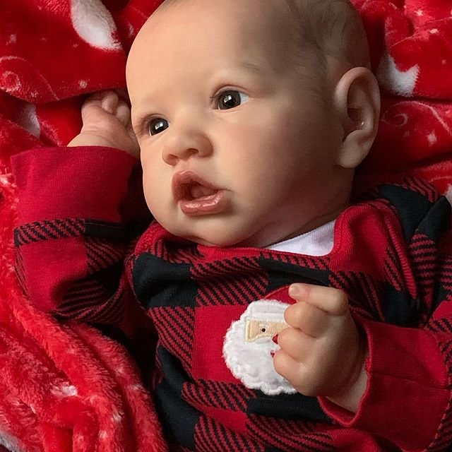 22 Inches Open Eyes Reborn Doll Girls with Christmas Clothes-Saskia