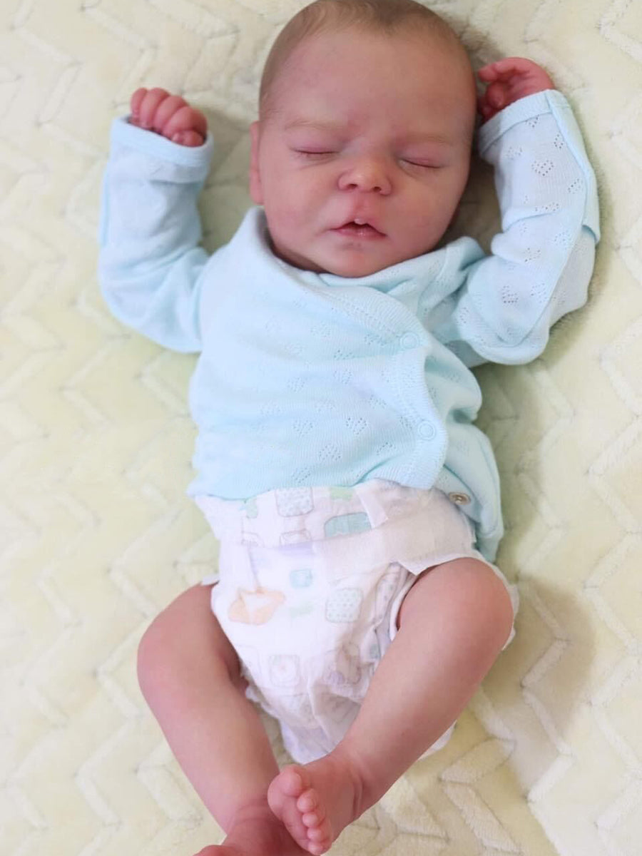 18 Inch Sleeping Kerwin Closed Eyes Reborn Doll Boy-Darren