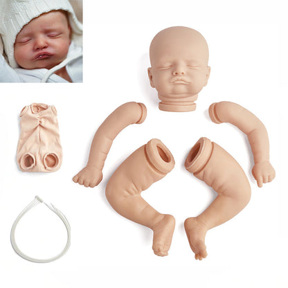 20 inches Rosalie DIY Blank Unpainted Closed Eyes Reborn Doll Kit