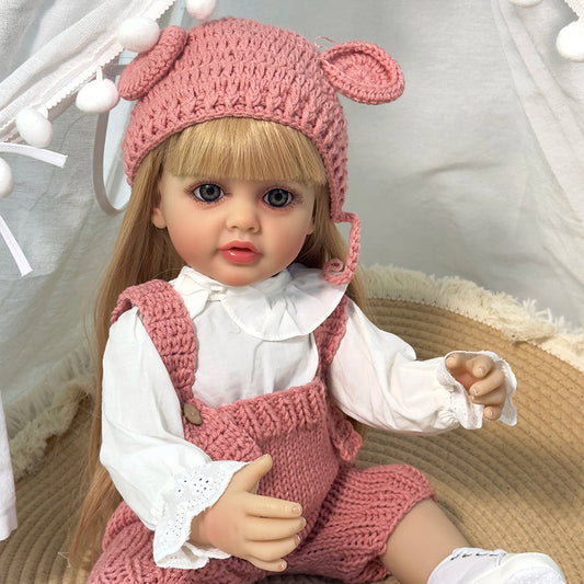 22 Inch Reborn Dolls Girls Cheryl With Long Blonde Hair