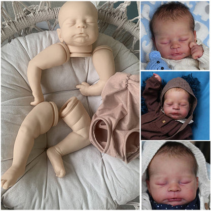 21 inches Timothy Closed Eyes DIY Blank Unpainted Reborn Doll Kit