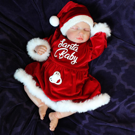 20 inches Closed Eyes Christmas Reborn Doll Girl-Loulou