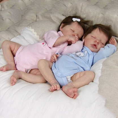 17 inch Truly Look Real Reborn Twins Baby Girl Dolls Romana and Rosalía