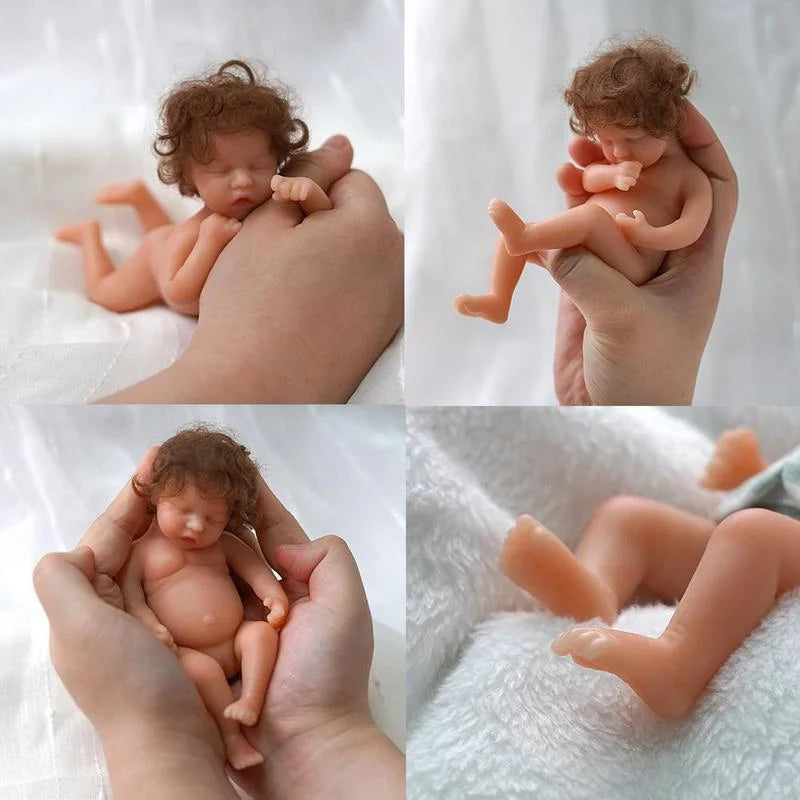 6 Inches 15cm Twin A Sleeping Mini Reborn Doll