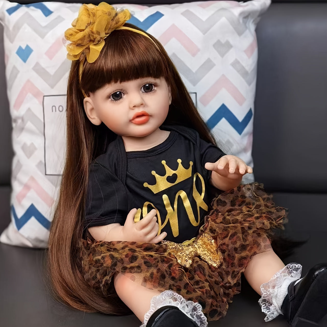 22 Inches Open Eyes Long Hair Reborn Doll Girls -Betty