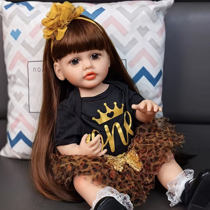 22 Inches Open Eyes Long Hair Reborn Doll Girls -Betty