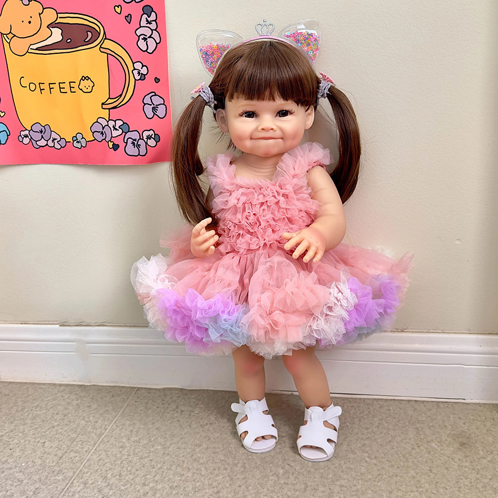 22 Inches Reborn Doll Girl With Long Hair - Raya