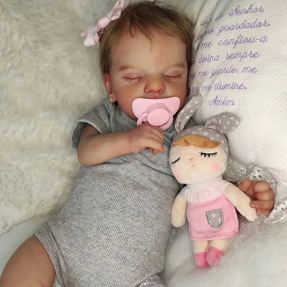 Mag 19 Inches Reborn Dolls with Closed Eyes and Hair-Sam