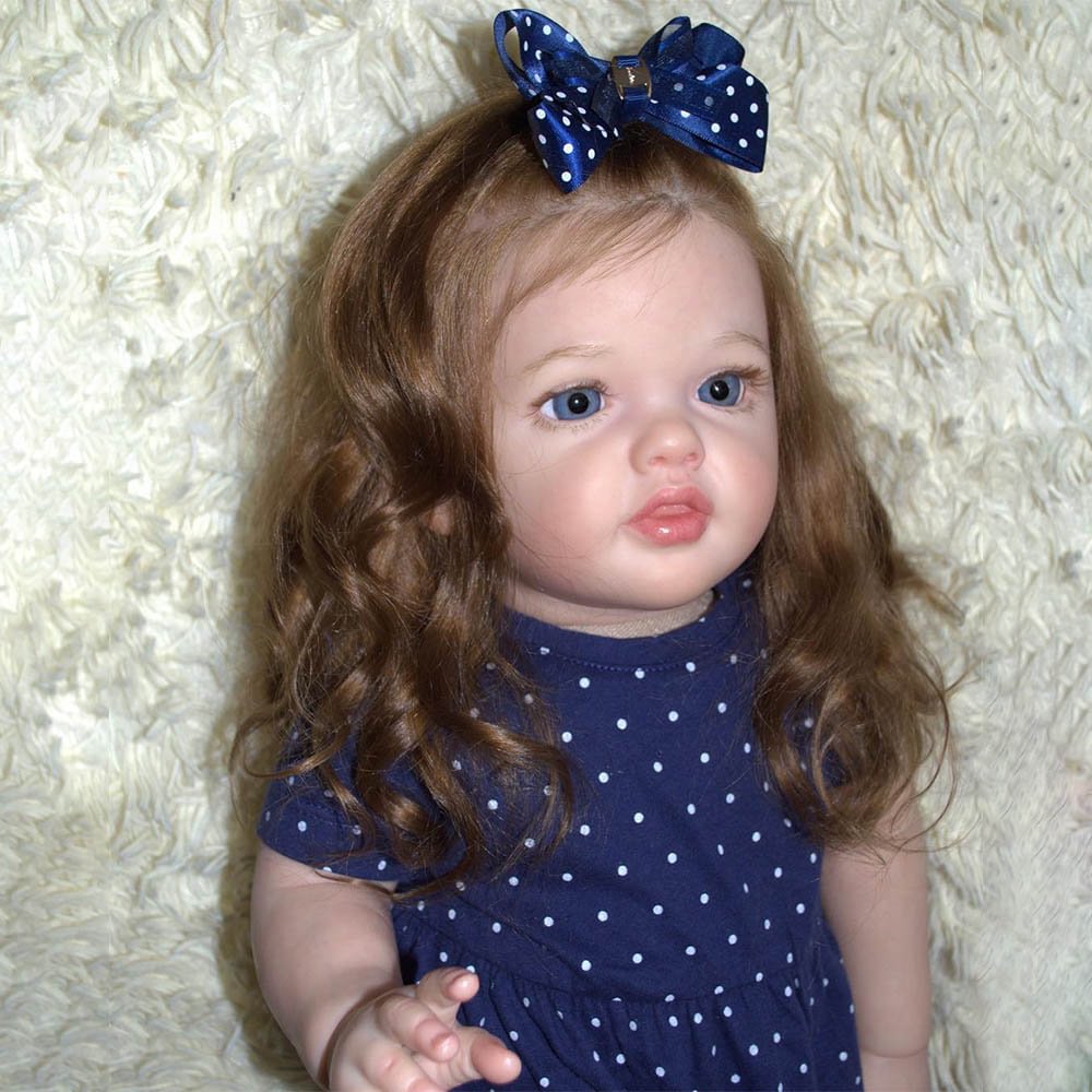 24 Inches Open Eyes Long Hair Reborn Doll Girl-Betty