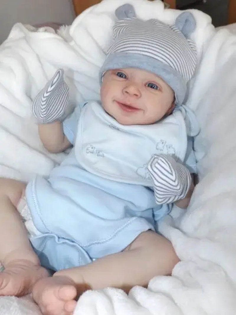 19 Inches Open Eyes Smile Reborn Doll-Sebastian