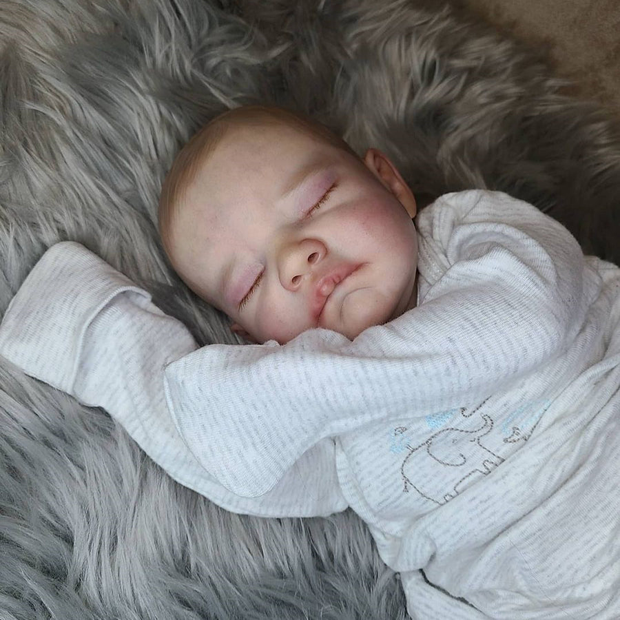 22 Inches Cute Sleeping Jeremy Reborn Doll Boy-August Series