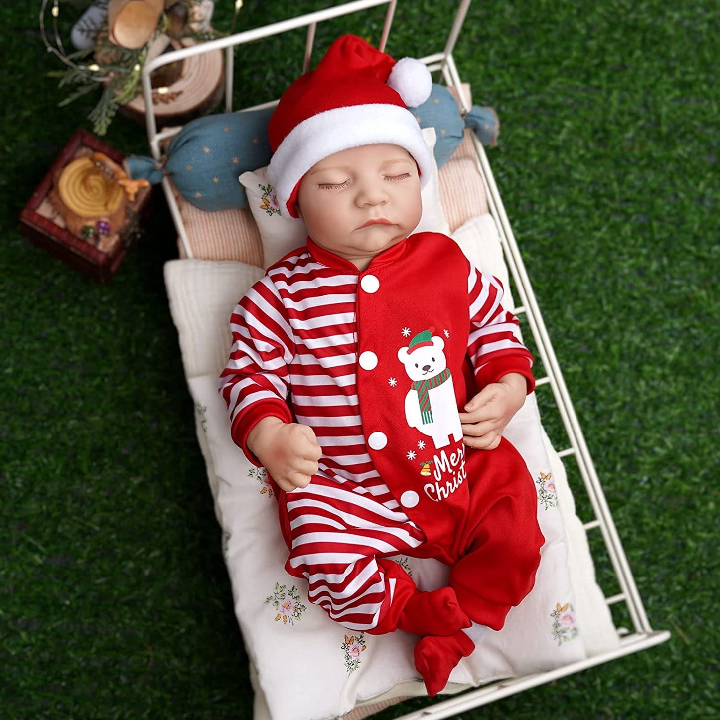 18 inch Lifelike Reborn Dolls with Christmas Clothes - Levi