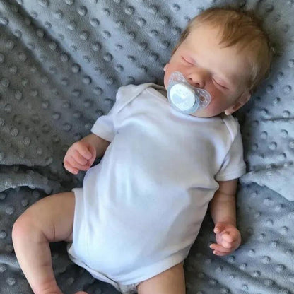 19 Inches Reborn Dolls with Closed Eyes and Blonde Hair-Sam