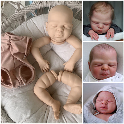 19.5 inches Macie Closed Eyes DIY Blank Unpainted Reborn Doll Kit