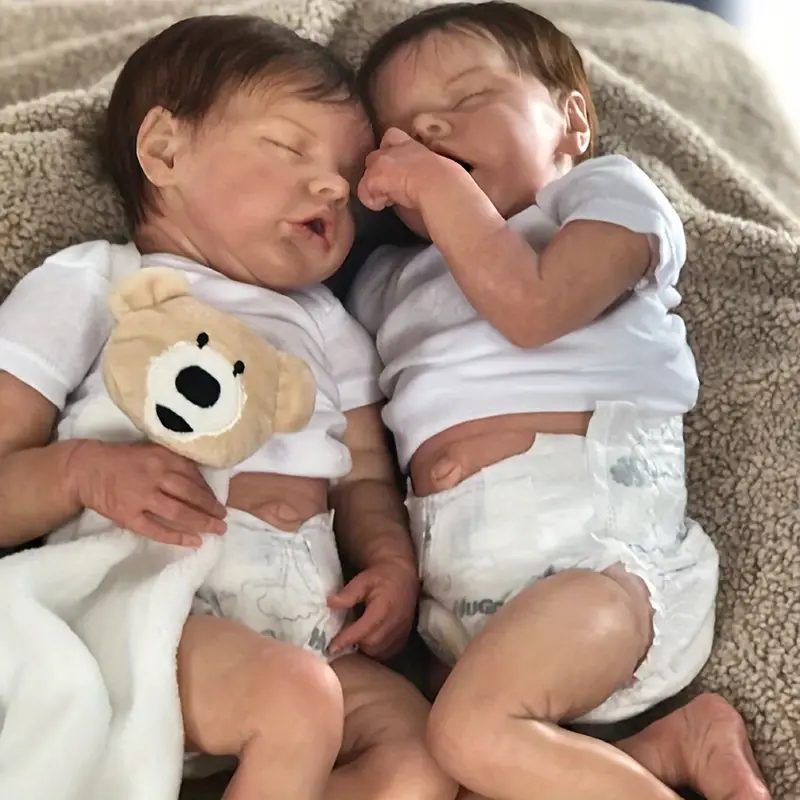 17 Inches 43Cm Sweet Sleep Reborn Twin Sister Mandy And Martina