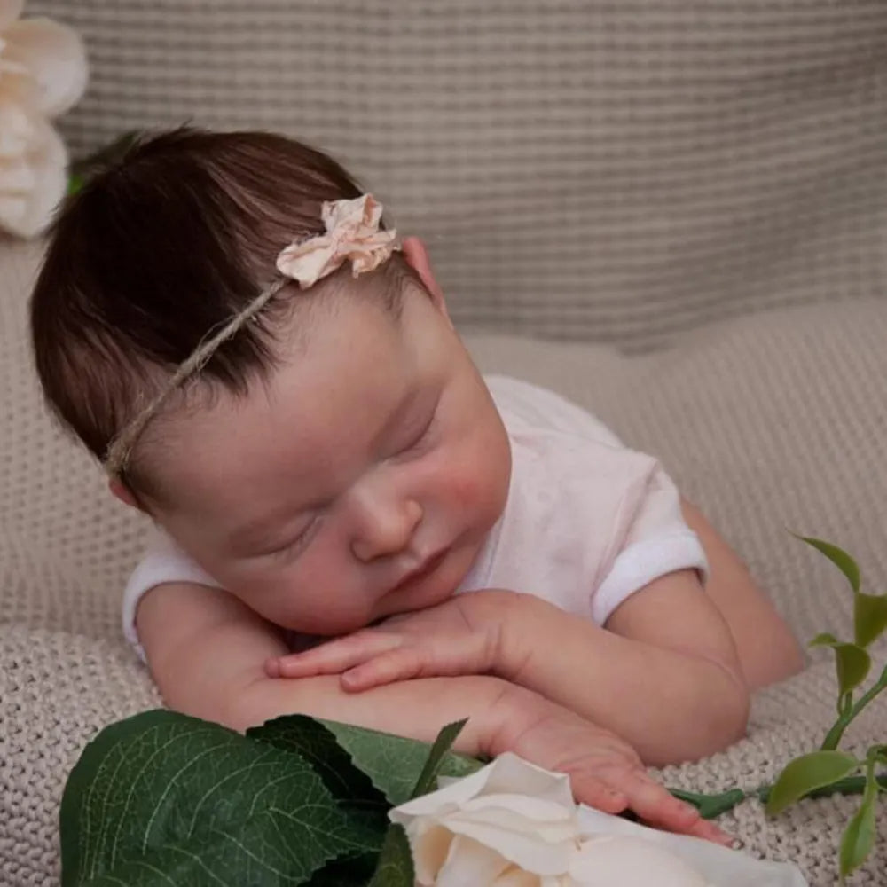 19 Inches Sweet Merle Sleeping Reborn Doll Girl- Laura Serie