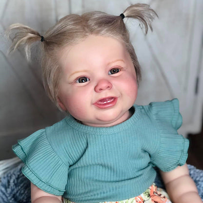 24 Inch/60 Cm Ansel Reborn Doll With Blonde Hair And Open Eyes - Kodi