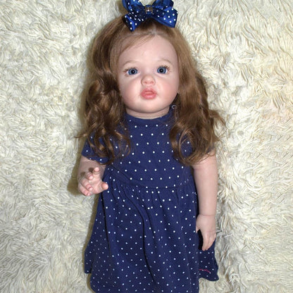 24 Inches Open Eyes Long Hair Reborn Doll Girl-Betty