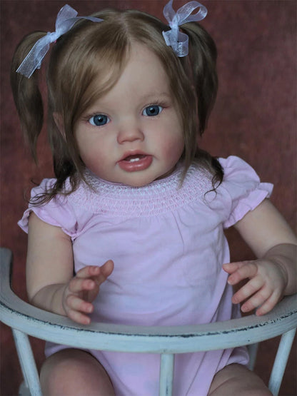 Isabel 24 Inches 60cm Open Eyes Root Hair Reborn Toddler-Lottie