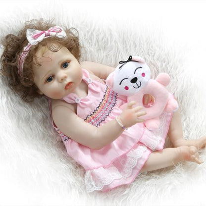 56cm Full Silicone Open Eyes Reborn Dolls Girls