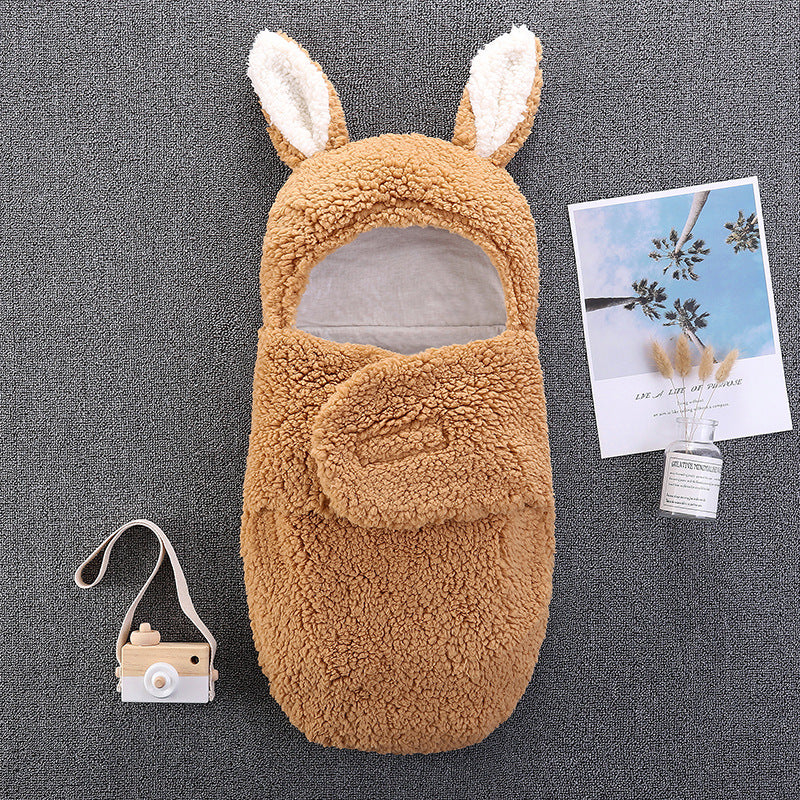 Plush Big Ears Baby Sleeping Bag For 16-24 Inches Reborn Dolls