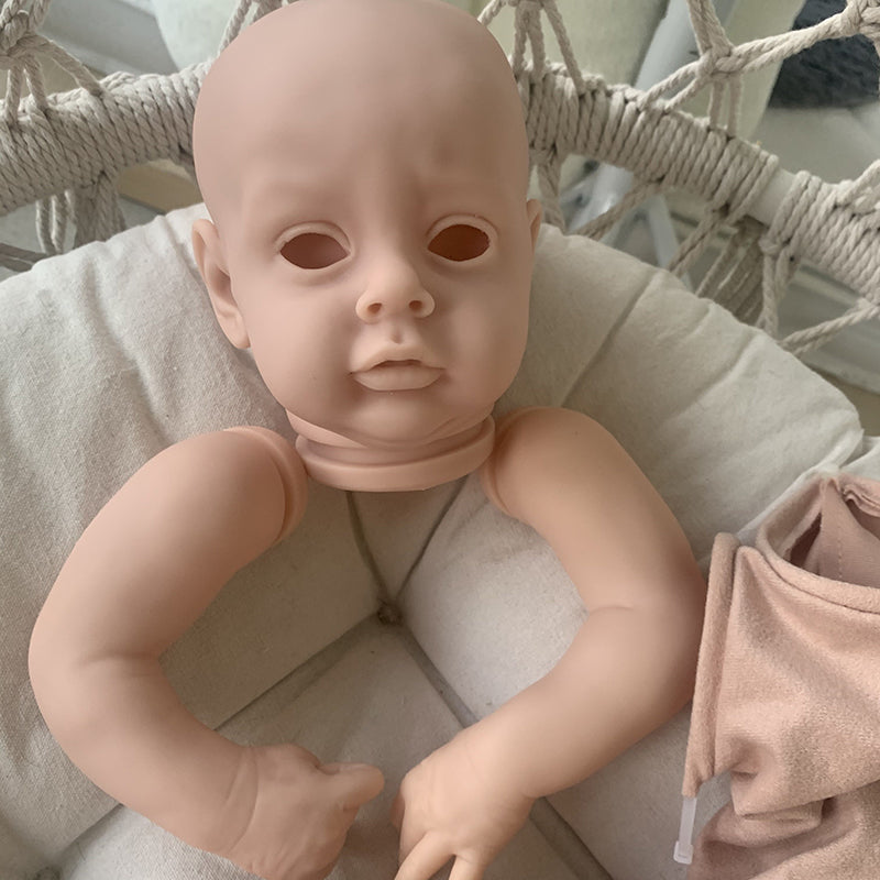 21 inches Chloe Open Eyes DIY Blank Unpainted Reborn Doll Kit