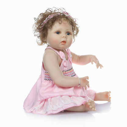 56cm Full Silicone Open Eyes Reborn Dolls Girls