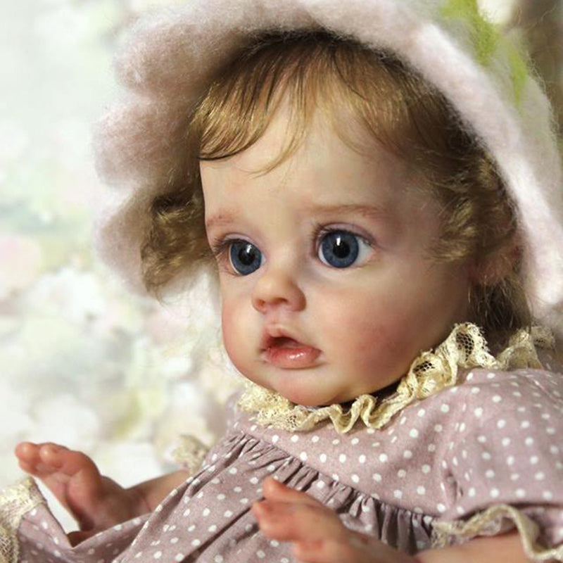 12 Inches Rebecca Short Blonde Hair Open Eyes Reborn Doll Girl-Flo Fairy Serie