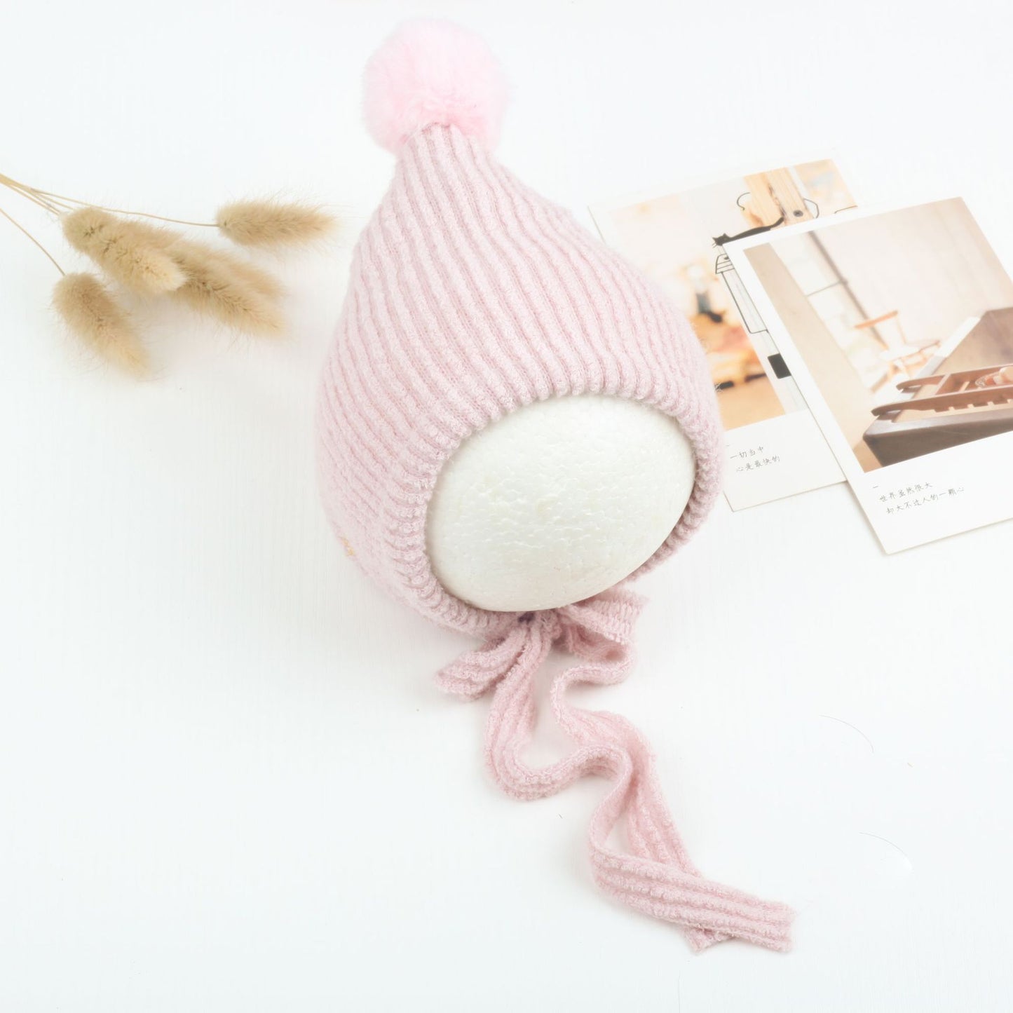 Multicolor Rabbit Fur Ball Hat