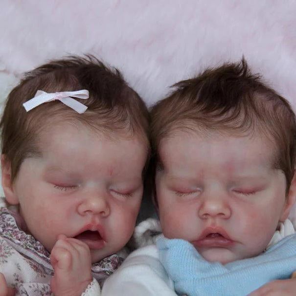 17'' Real Lifelike Twins Sister Debbie and Deborah Reborn Baby Doll Girl