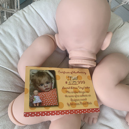 22 inches Tutti Open Eyes DIY Blank Unpainted Reborn Doll Kit