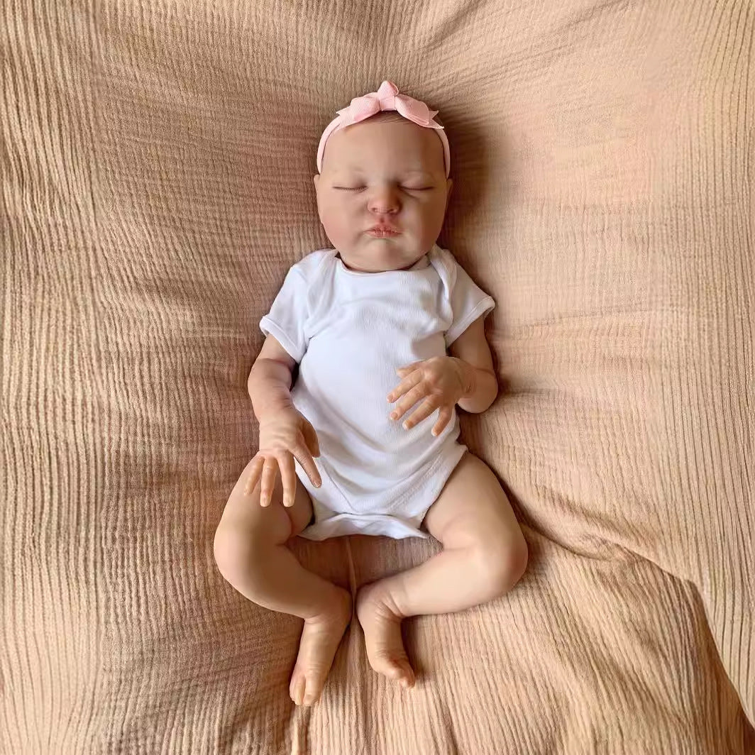 20 Inches Nora Sweet Sleeping Reborn Doll Without Hair