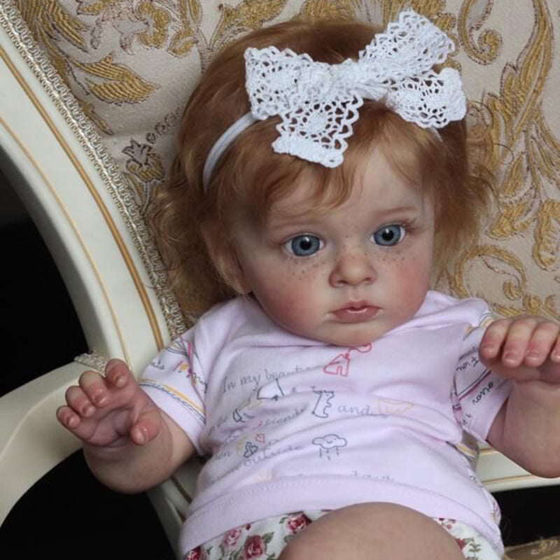 24 Inches Renee Curly Hair Open Eyes Reborn Baby Dolls Girls