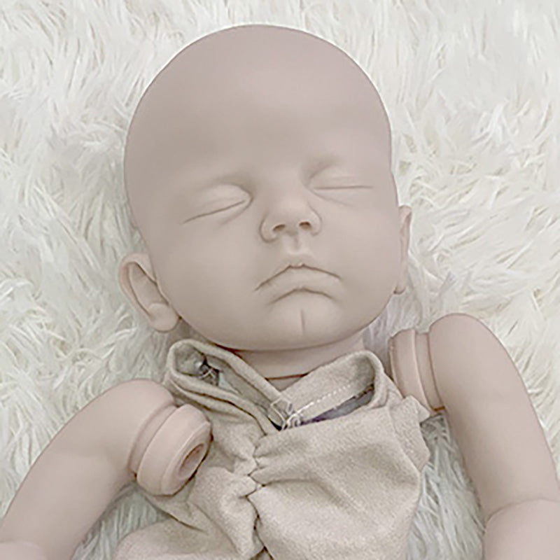 19 inches Sara Closed Eyes DIY Blank Unpainted Reborn Doll Kit