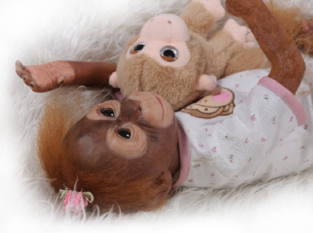 21'' Handmade Very Detailed Painting Reborn Baby Monkey