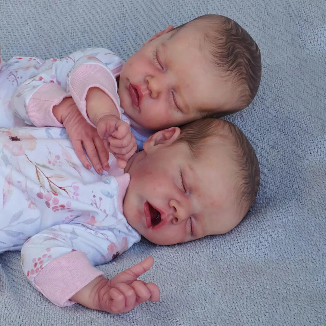 17'' Lifelike Lynn And Alan Reborn Doll Twin Girls