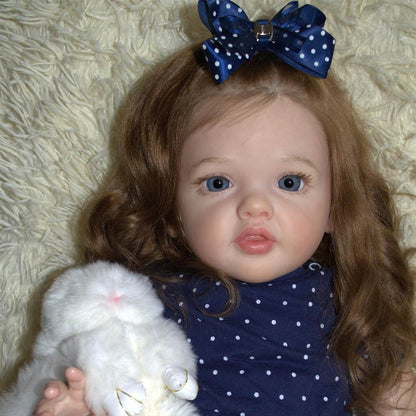 24 Inches Open Eyes Long Hair Reborn Doll Girl-Betty