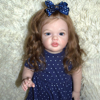 24 Inches Open Eyes Long Hair Reborn Doll Girl-Betty