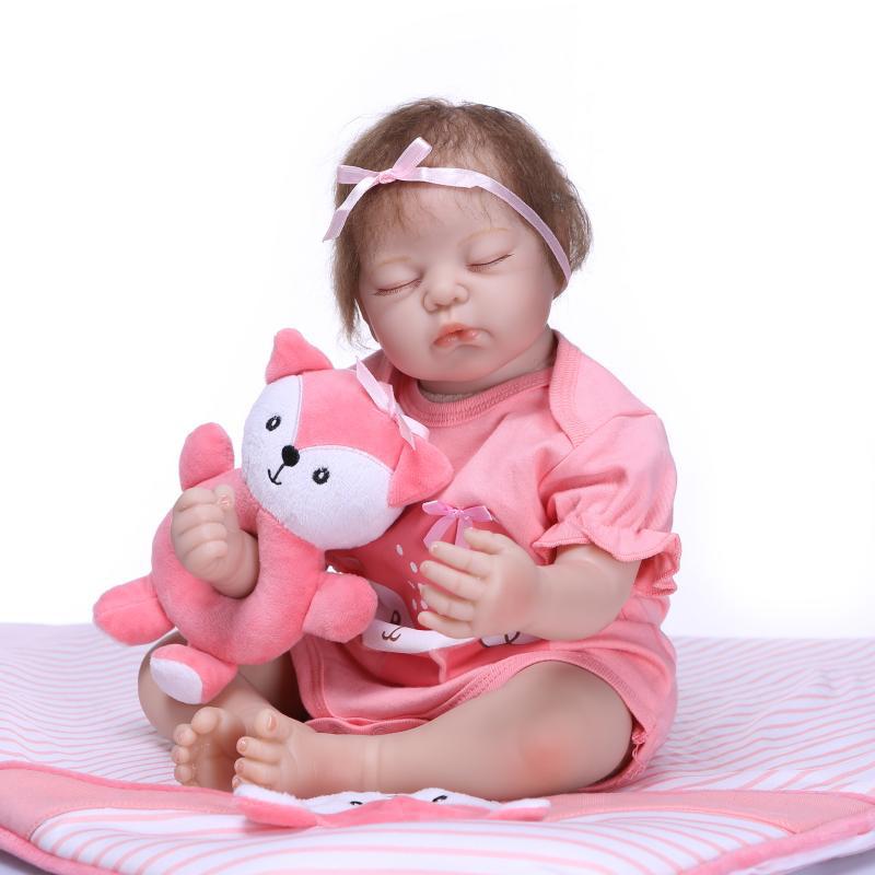 22'' Lifelike Cloth Dolls Reborn Dolls Girl