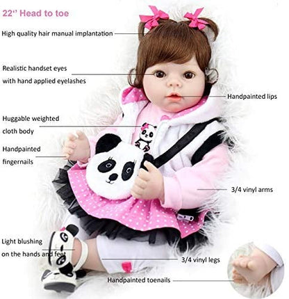 22 inch 55 cm realistic reborn dolls handmade