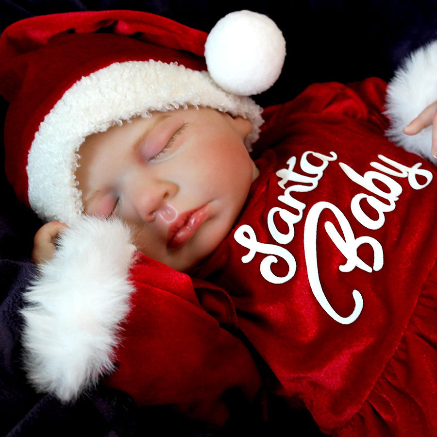 20 inches Closed Eyes Christmas Reborn Doll Girl-Loulou