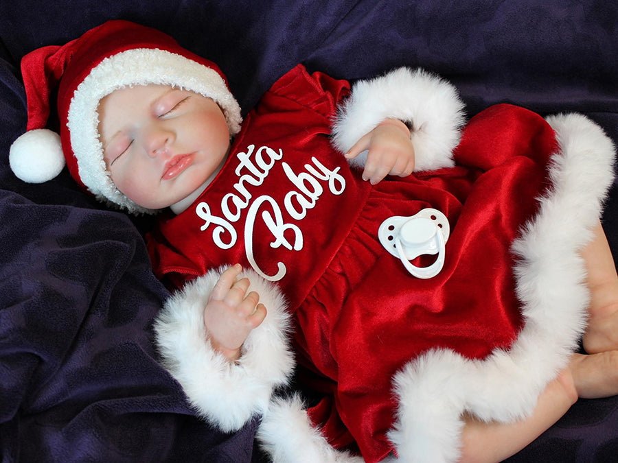 20 inches Closed Eyes Christmas Reborn Doll Girl-Loulou