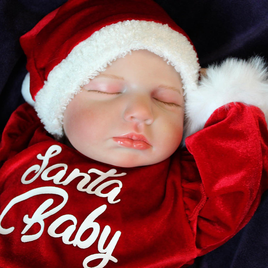 20 inches Closed Eyes Christmas Reborn Doll Girl-Loulou