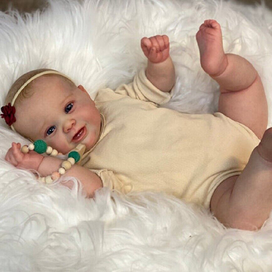 Merle 22 inch Realistic open eyes Reborn Doll with Drawn Hair-Kodi